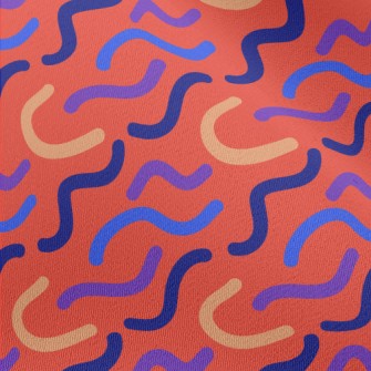 Wavy Curved Lines Chiffon