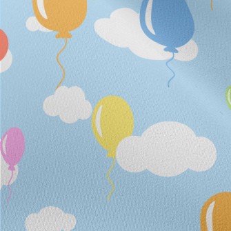 Colorful Balloons Flying Into  Chiffon