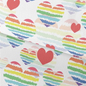 Rainbow Lines Love Waterproof Oxford