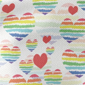 Rainbow Lines Love Waterproof Canvas
