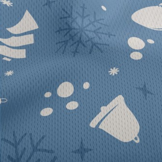 Snowy Christmas Athletic Mesh Flat Back