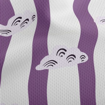 Straight Line Clouds Athletic Mesh Flat Back