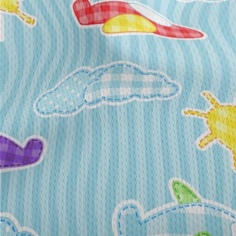 Country Patch Airplane Athletic Mesh Flat Back