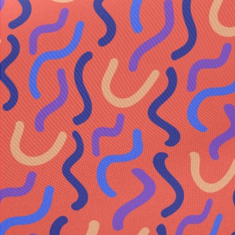 Wavy Curved Lines Twill