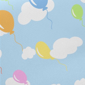 Colorful Balloons Flying Into  Twill