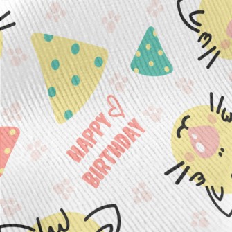 Happy Birthday Cartoon Cat Standard Corduroy