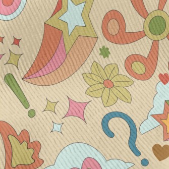 Rainbow Star Flower Standard Corduroy