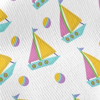 Contrast Three-color Boat Standard Corduroy