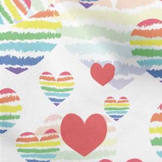 Rainbow Lines Love Micro Fleece