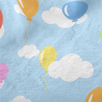 Colorful Balloons Flying Into  Minky