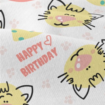 Happy Birthday Cartoon Cat Modern Jersey