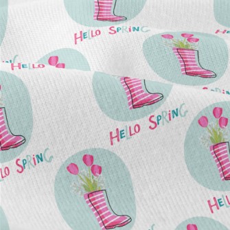 Pink Rain Boots Flowers Modern Jersey