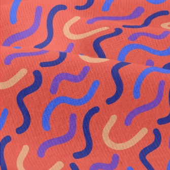 Wavy Curved Lines Modern Jersey