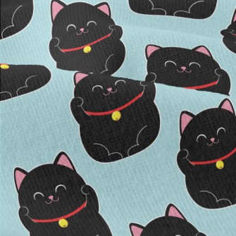 Smiling Little Black Cat Modern Jersey