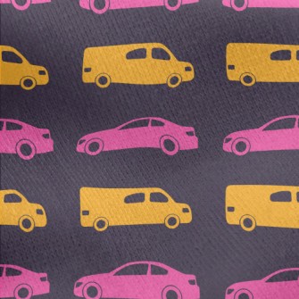 Cars And Trucks Jersey Backed Fleece