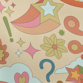 Rainbow Star Flower Pongee