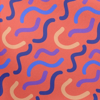 Wavy Curved Lines Pongee