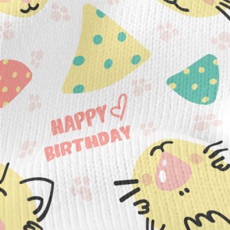 Happy Birthday Cartoon Cat Stretch Jersey
