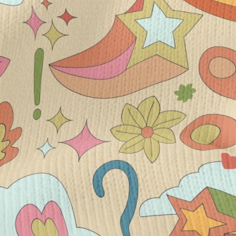 Rainbow Star Flower Stretch Jersey
