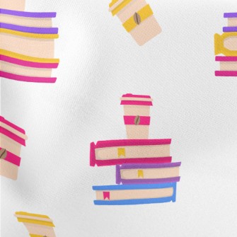 Coloring Book And Coffee Lightweight Cotton Poplin