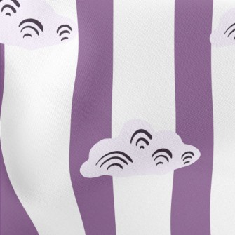 Straight Line Clouds Lightweight Cotton Poplin