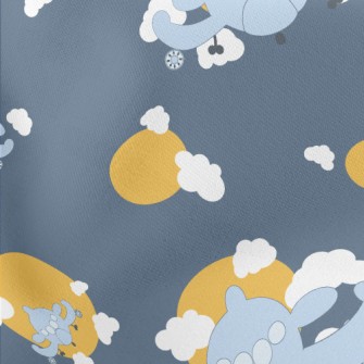 Airplane In Flight Lightweight Cotton Poplin