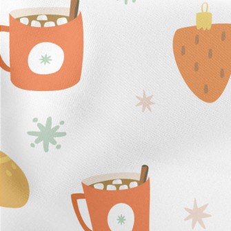 Strawberries And Hot Cocoa Lightweight Cotton Poplin