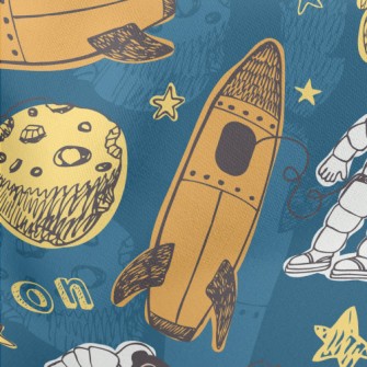 Rocket Astronaut Lightweight Cotton Poplin