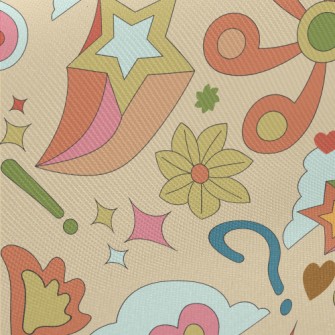 Rainbow Star Flower Midweight Cotton Poplin