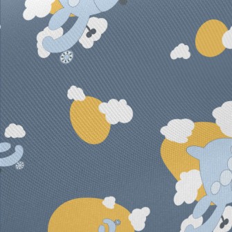 Airplane In Flight Midweight Cotton Poplin