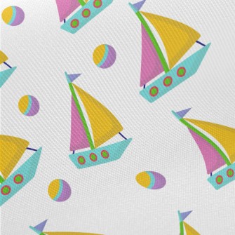 Contrast Three-color Boat Midweight Cotton Poplin