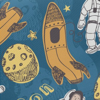 Rocket Astronaut Midweight Cotton Poplin