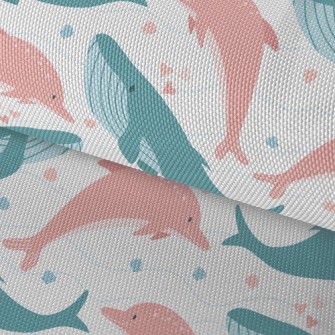 Whales And Dolphins Waterproof Oxford