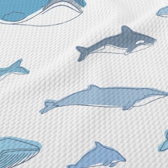 Giant Whale Family Birdseye Piqué