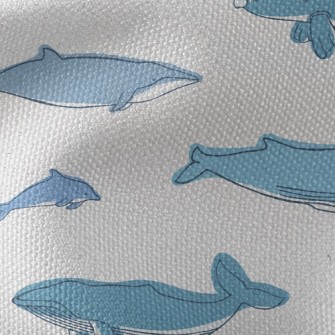 Giant Whale Family Waterproof Canvas