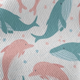 Whales And Dolphins Standard Corduroy