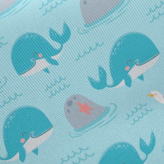 Lively Whale And Seagull Twill