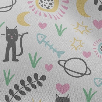 Cat Planet Flowers Chiffon