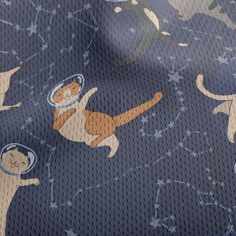 Funny Space Kitten Athletic Mesh Flat Back