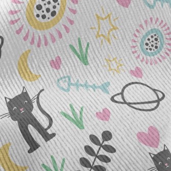 Cat Planet Flowers Standard Corduroy