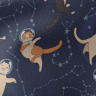 Funny Space Kitten Waterproof Canvas