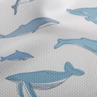Giant Whale Family Athletic Mesh Flat Back