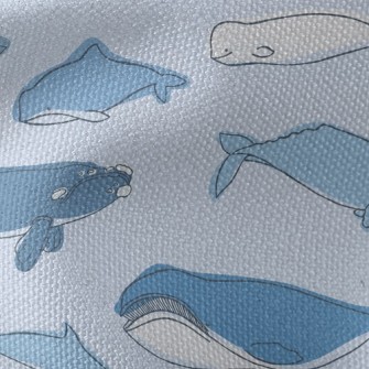 Simple Strokes Of Whale Waterproof Canvas