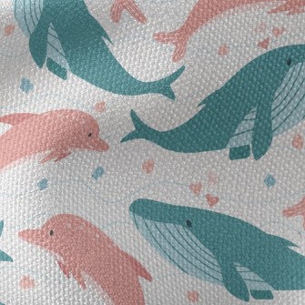 Whales And Dolphins Waterproof Canvas