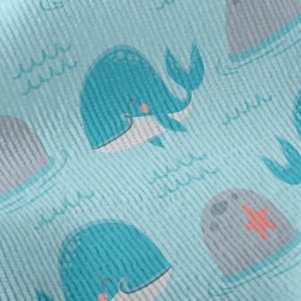 Lively Whale And Seagull Standard Corduroy