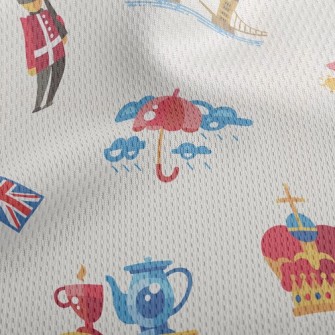 British Tourist Attractions Athletic Mesh Flat Back