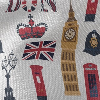 Big Ben And Telephone Box Waterproof Canvas