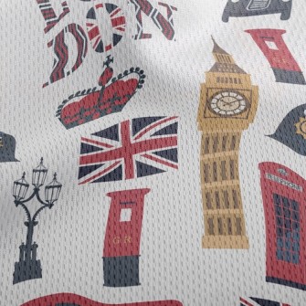Big Ben And Telephone Box Athletic Mesh Flat Back
