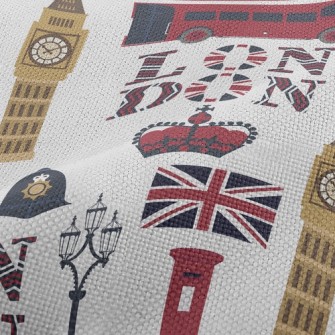 Big Ben And Telephone Box Performance Linen