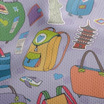 Backpackers Travel The World Athletic Mesh Flat Back